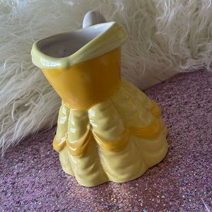 Disney Galerie Princess Belle Yellow Dress Cup Mug Vanity Brush Holder HTF